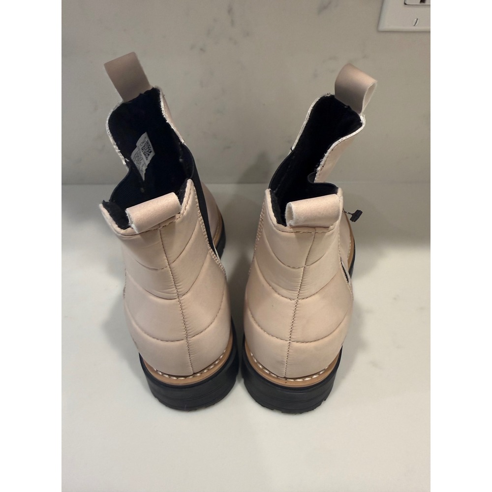 TOMS Mallow Chelsea Boots Peach Nude Suede Lug Sole Ankle Booties Women 8 - Picture 3 of 6